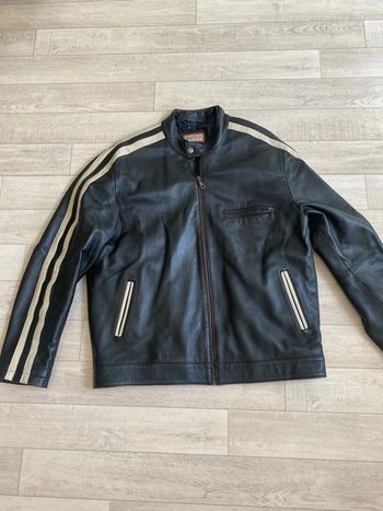 Veste de moto en cuir Fred Steven