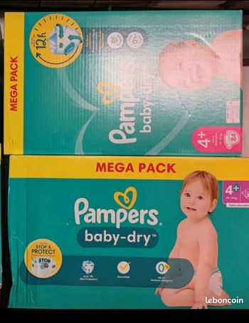 Pampers baby dry taille 4 170 couches