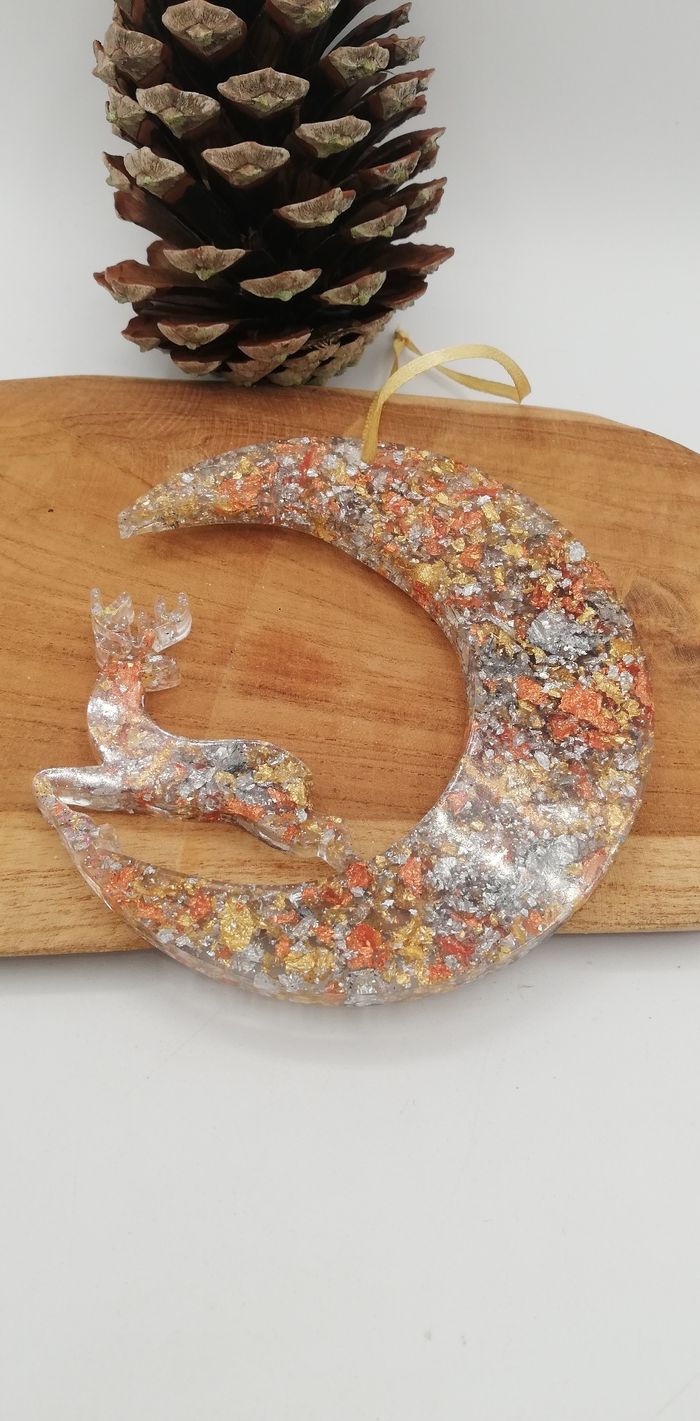 Décoration cerf en résine