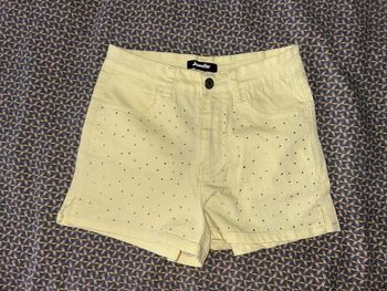 Short jean jaune strass Jennyfer