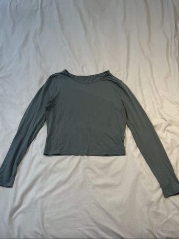 top à longue manche gris