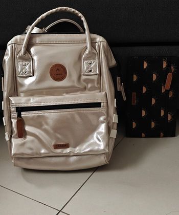 Sac à dos S cabaïa beige irisé 