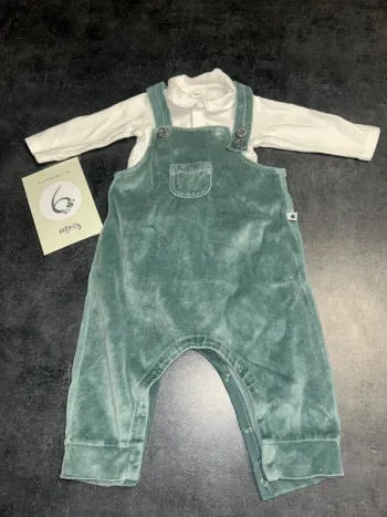 Ensemble salopette velour