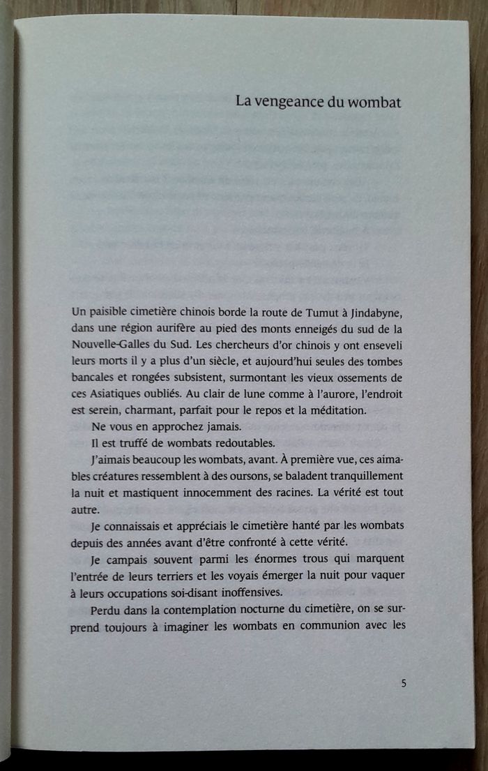 Kenneth Cook - La vengeance du wombat et autres histoires du blush Nouvelles - photo numéro 5