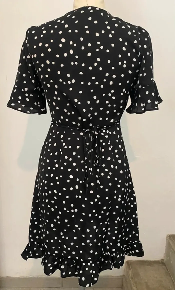 Robe portefeuille à pois Retro & Icone – Taille S - photo numéro 2