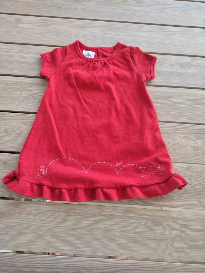 Robe rouge petit bateau