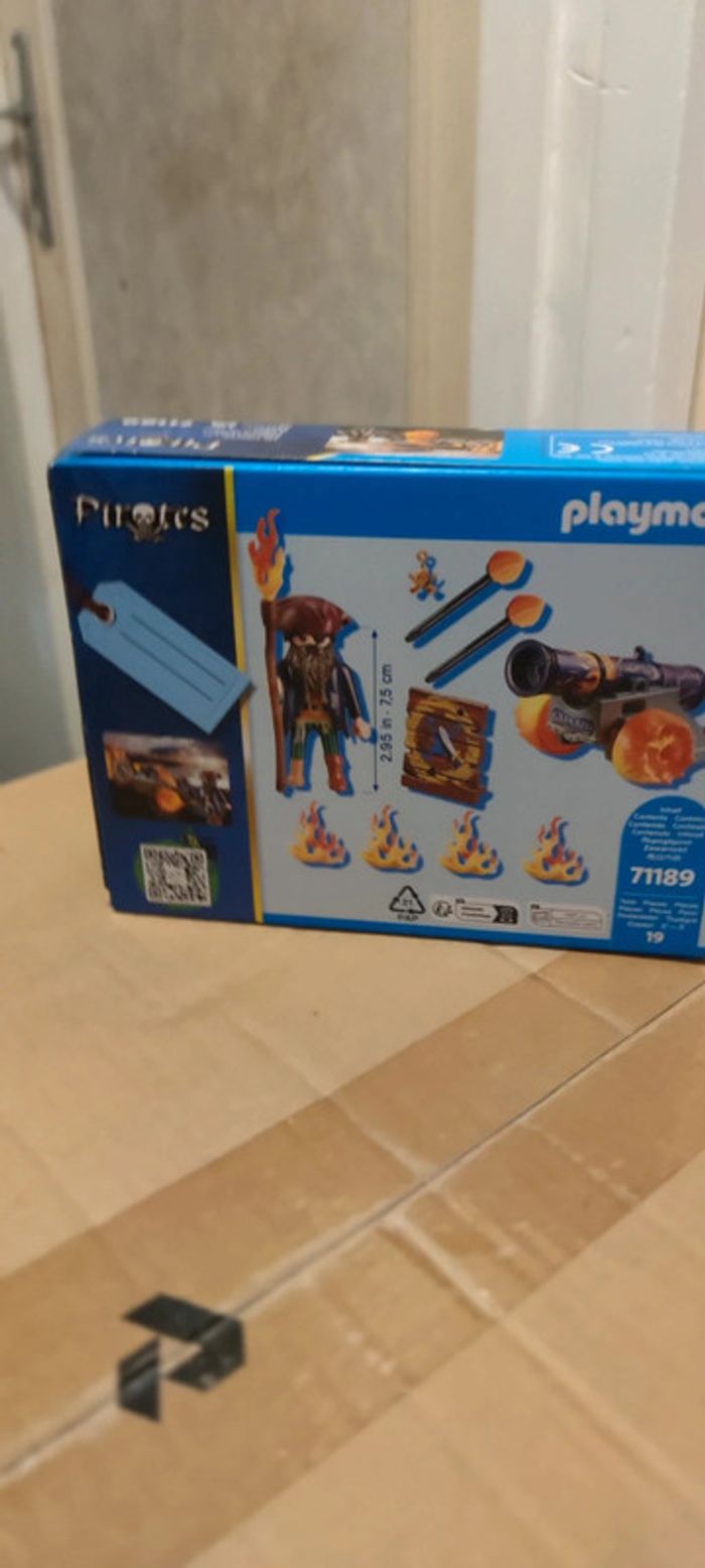 Playmobil pirate avec son canon de feu 4/10 ans neuf - photo numéro 2
