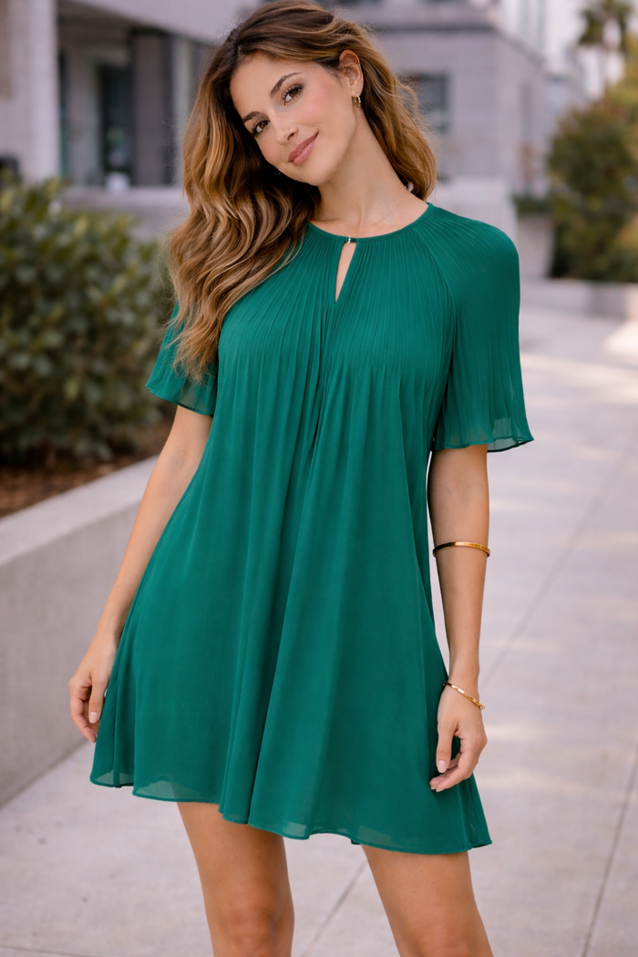 Magnifique robe etam modèle Lova couleur vert émeraude neuve XS - photo numéro 3