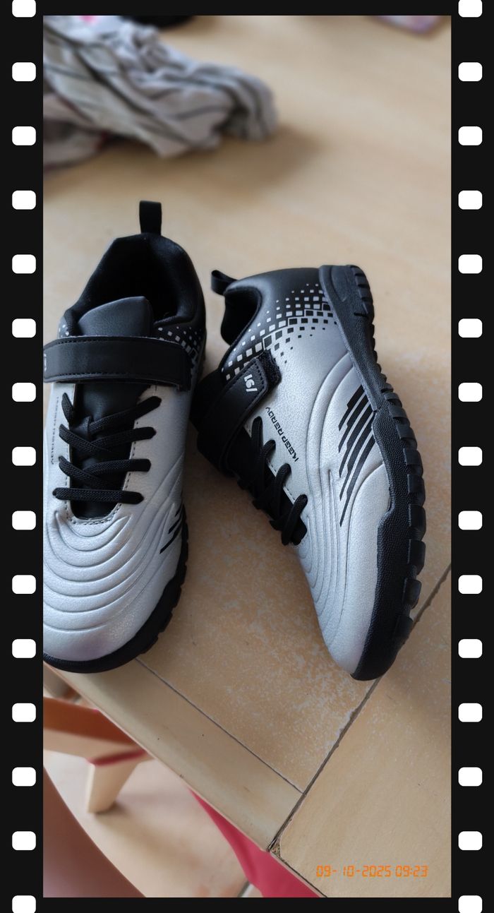 Basket grise métallisée neuve pour enfant garçon - photo numéro 4