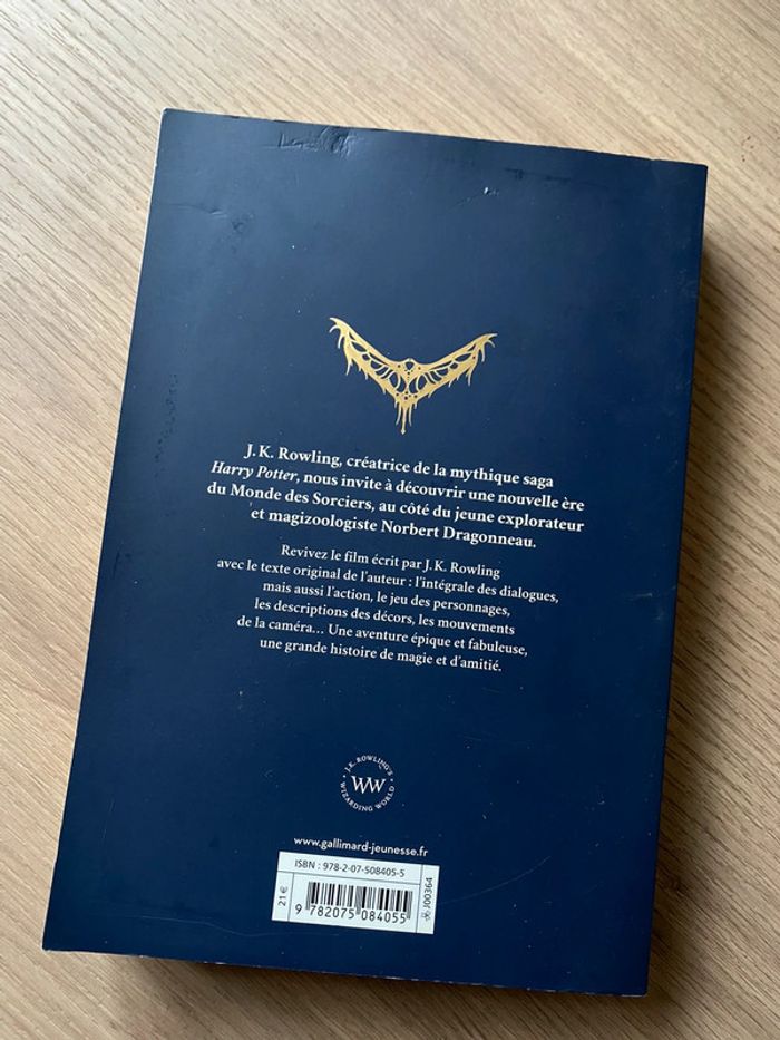 Livre Les animaux fantastiques texte du film - photo numéro 3