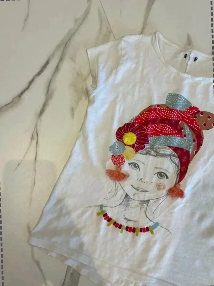 T-shirt blanc - taille 14 ans - photo numéro 4