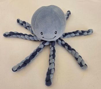 Doudou pieuvre bleu et bleu foncé- Nattou