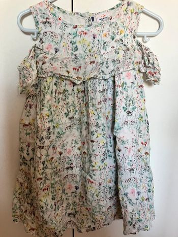 Jolie robe été sans manches voile imprimée 24 mois TAO