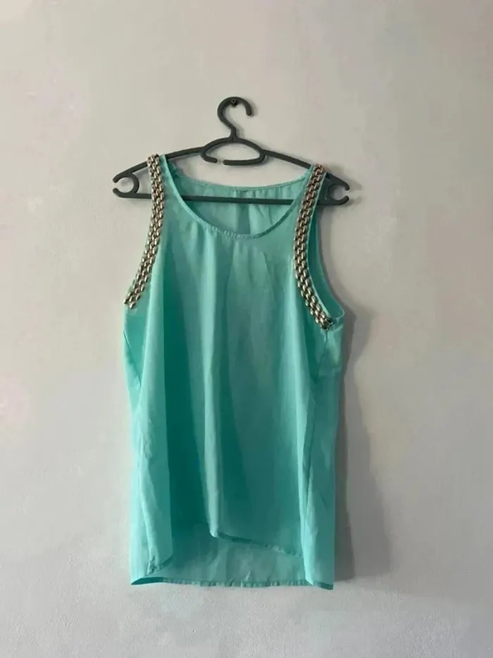 Débardeur turquoise - Taille 38 - photo numéro 2