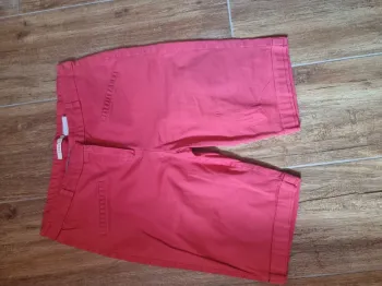 Bermuda rouge en jean 38 Camaïeu