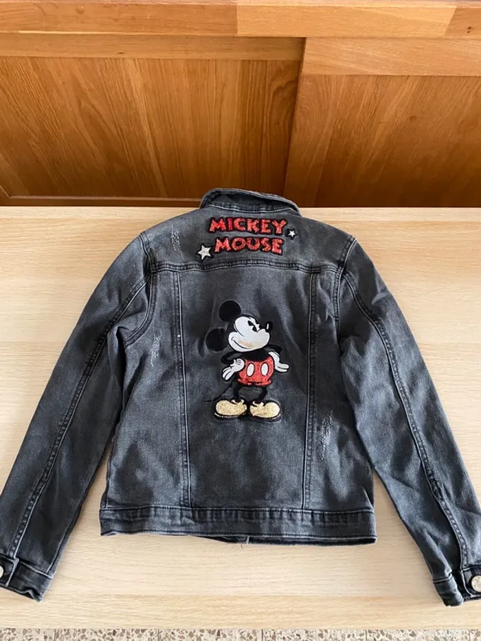 Veste jean Mickey mouse Disney Primark noire fille 7 8 ans - photo numéro 6