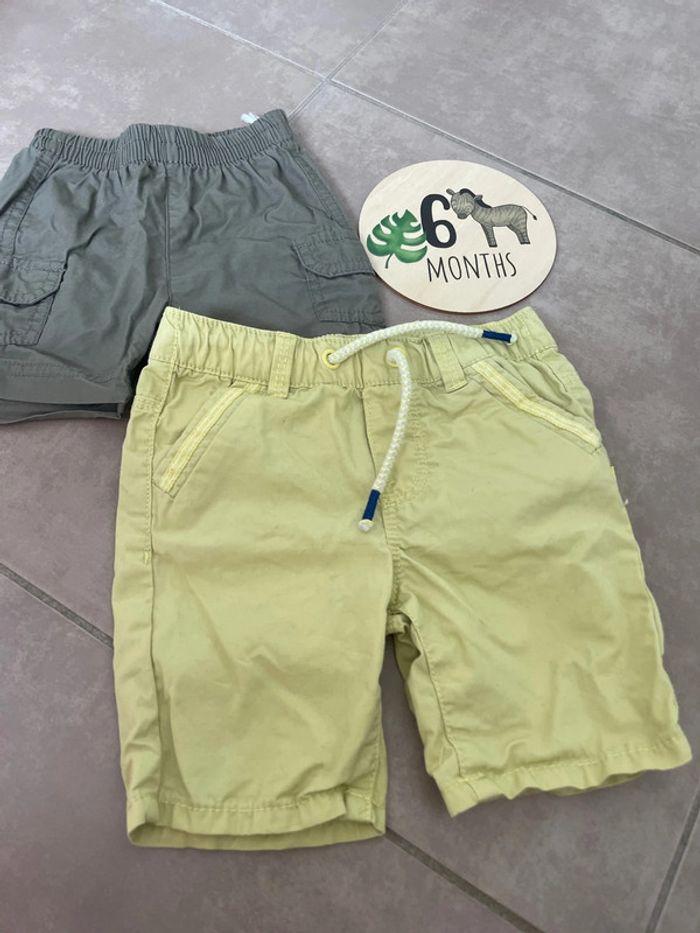 Lot de deux shorts pantalons taille 6 mois obaibi - photo numéro 2