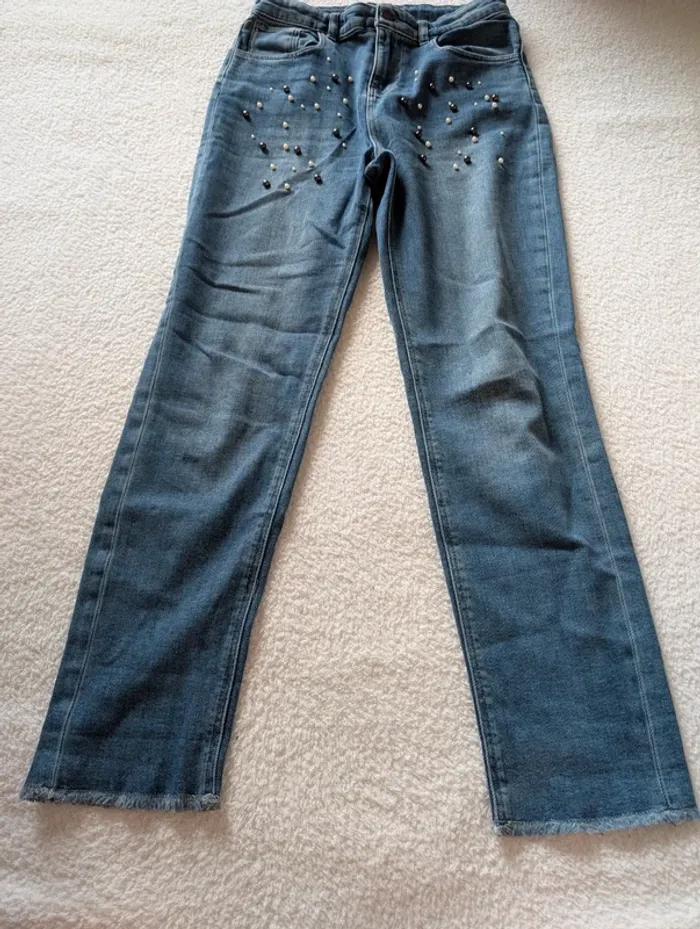👖 Jean perles mom ajustable Kiabi – S - photo numéro 2