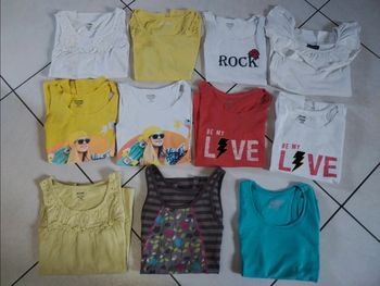 Lot débardeurs fille 10 ans