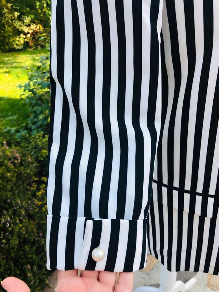 Blazer Zara à rayure noir et blanche neuf taille XS - photo numéro 3