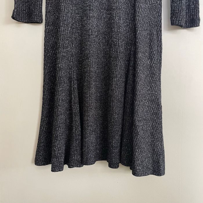 Robe trapèze marron/noire chinée Pimkie M manches 3/4 maille fluide style casual chic V075 - photo numéro 5