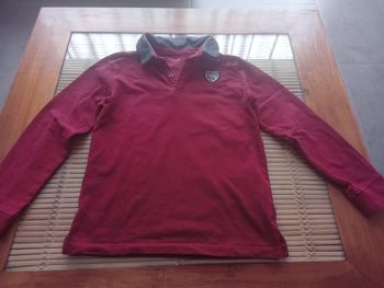 Polo à ML bordeaux 10 ans