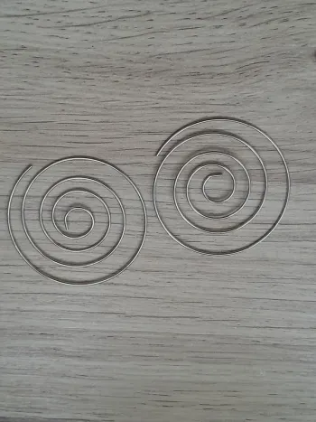 Boucles d'oreilles spirales, acier inoxydable, couleur argentées