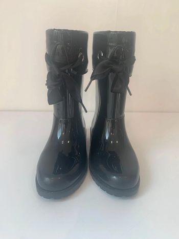Botte de pluie vernies noir