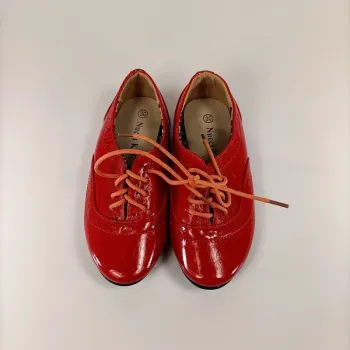 Chaussures richelieu rouges vernies enfant Nucci Kids taille 30 lacets mode C102