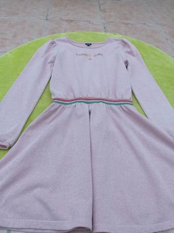 Robe Kiabi rose grise taille 12 ans