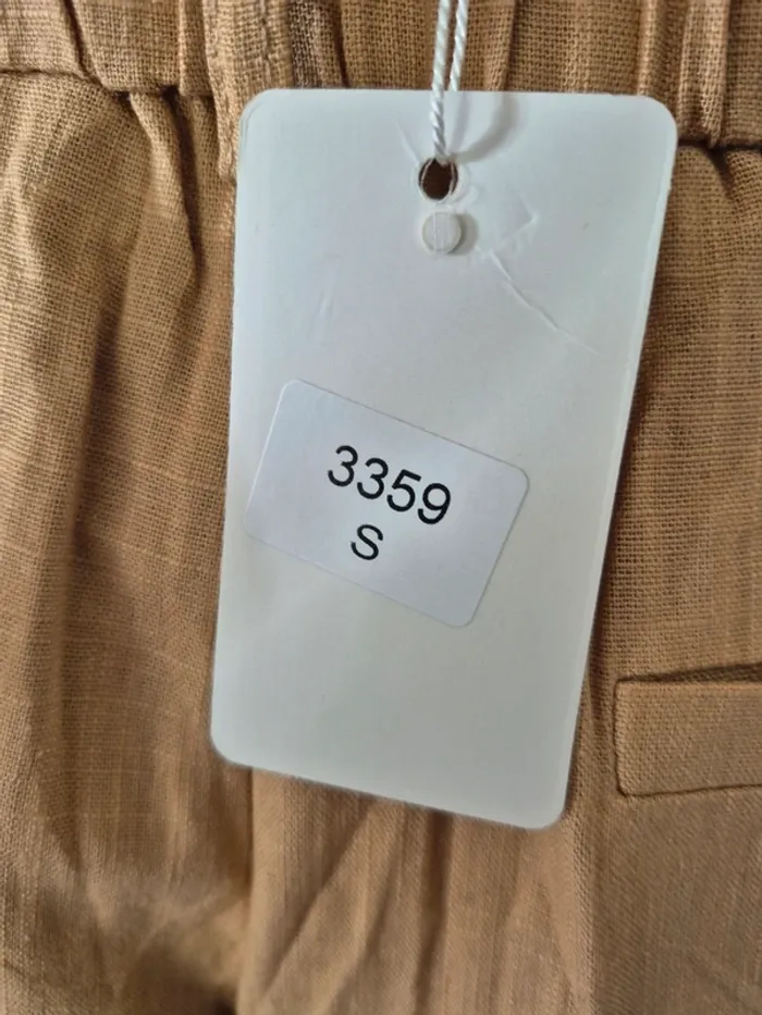 Pantalon Large Beige Femme Taille S/36 - photo numéro 3