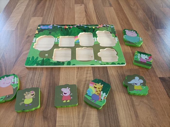 Puzzle bois Peppa Pig à la fête - photo numéro 7