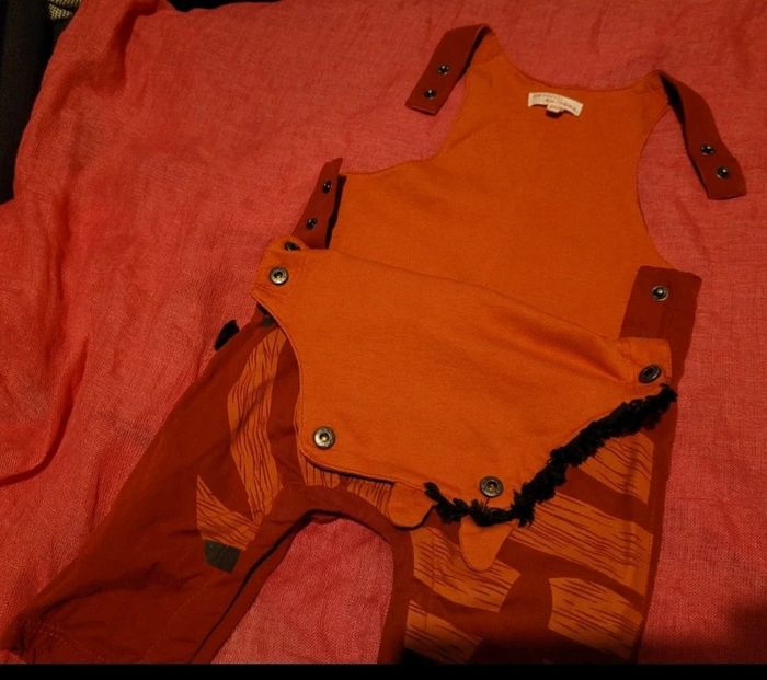 Adorable salopette girafe doublée 3 mois 59 cm + chaussettes offertes - photo numéro 8