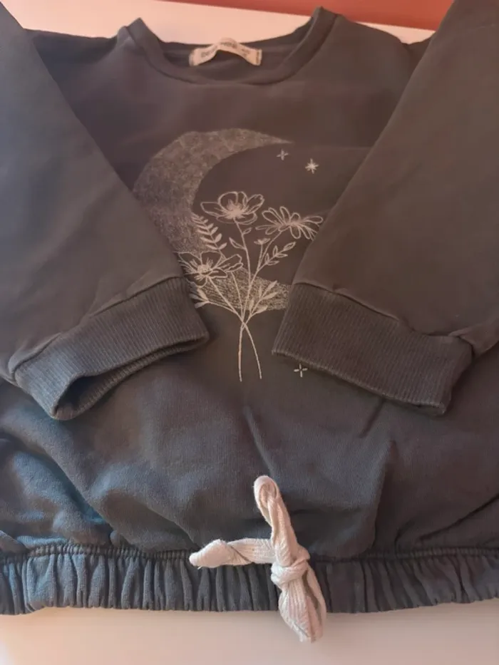 Sweat Dear Mini gris lune 4-5y - photo numéro 9