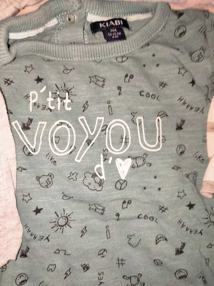 Lot t-shirt manches longues 3 mois plusieurs marques - photo numéro 3