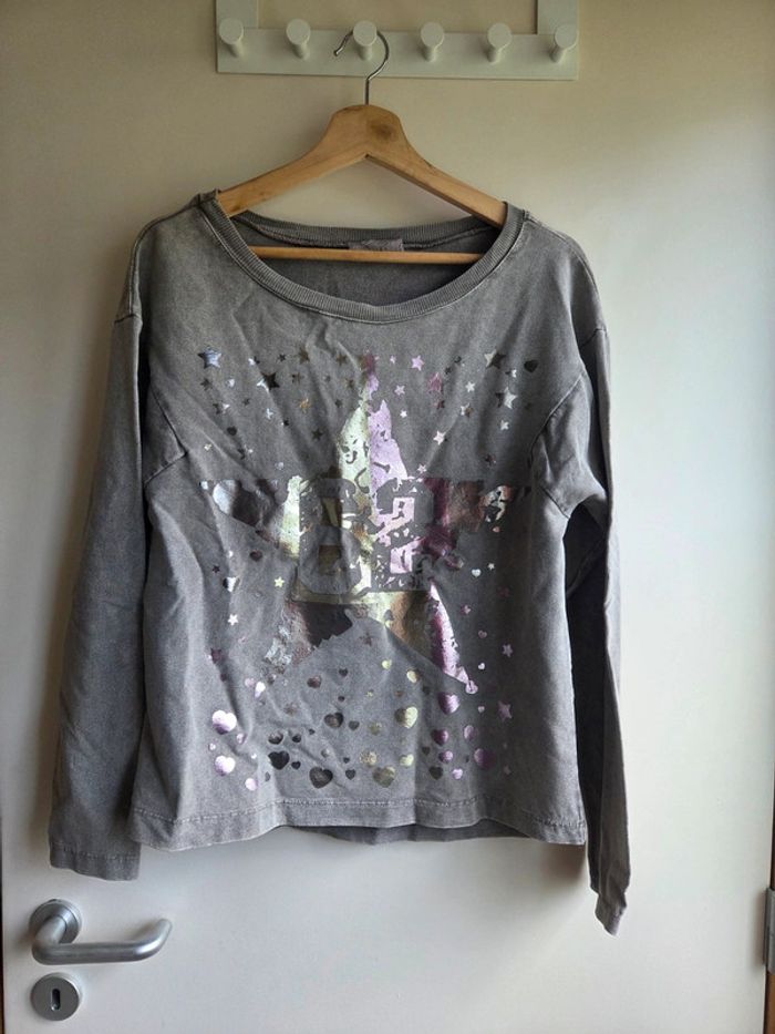 Pull motif étoile métallisée - made in italy - taille L