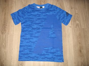 TEE SHIRT MC BLEU CHINÉ GARÇON "ADIDAS" - 11 / 12 ANS - n°02