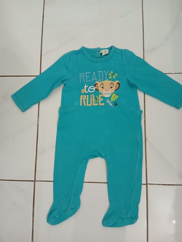 Pyjama 1 piece garcon en coton taille 6 mois marque disney - photo numéro 2