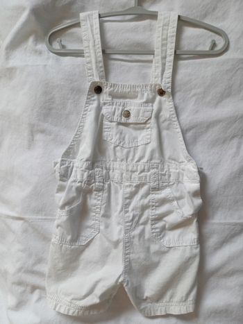 Salopette blanche 24 mois Kiabi