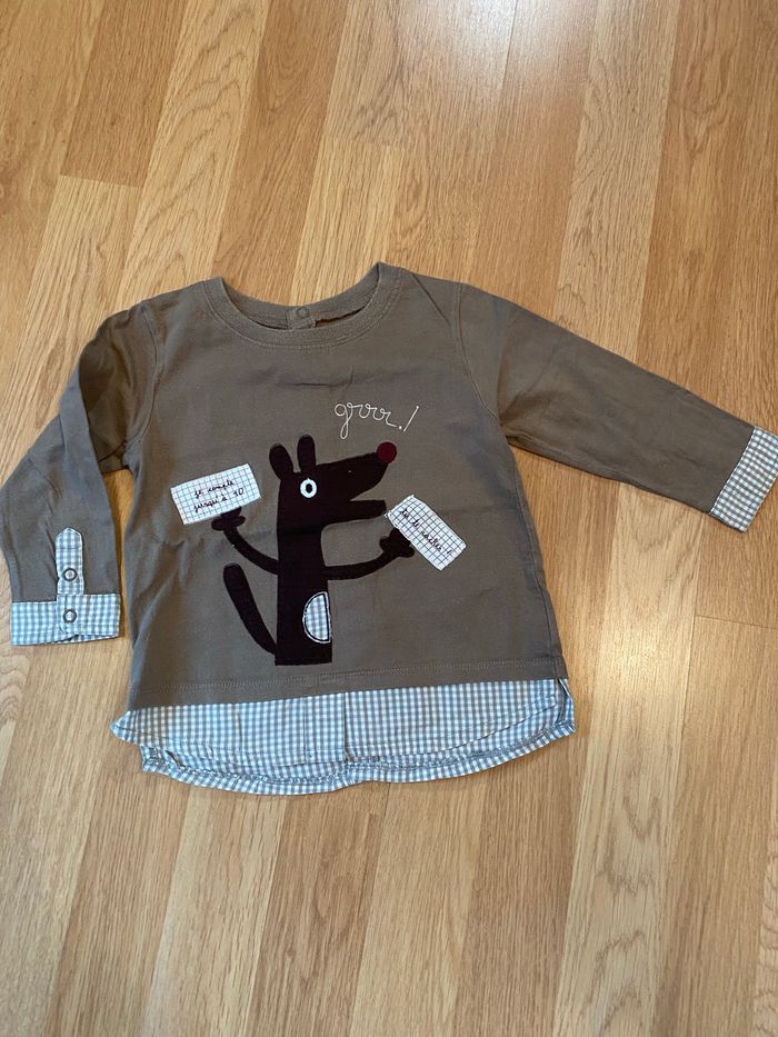 Tee shirt renard 18 mois