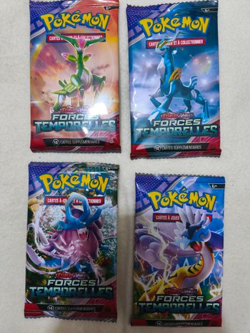 Lot 4 paquets boosters pokémon forces temporelles