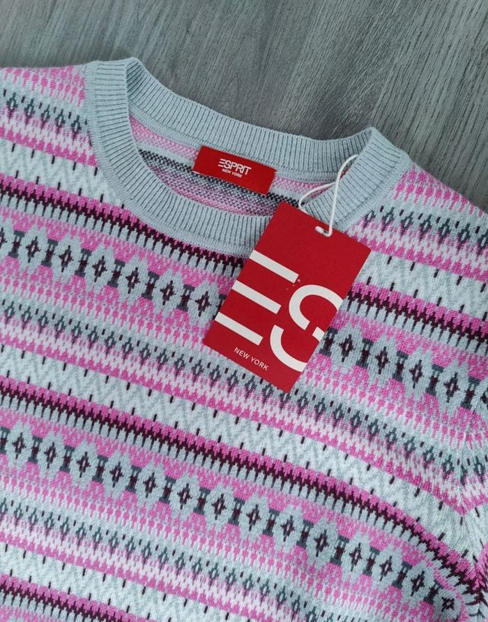 💎 Pull d'hiver graphique • 40/L Esprit • Neuf avec étiquette 💎 - photo numéro 5