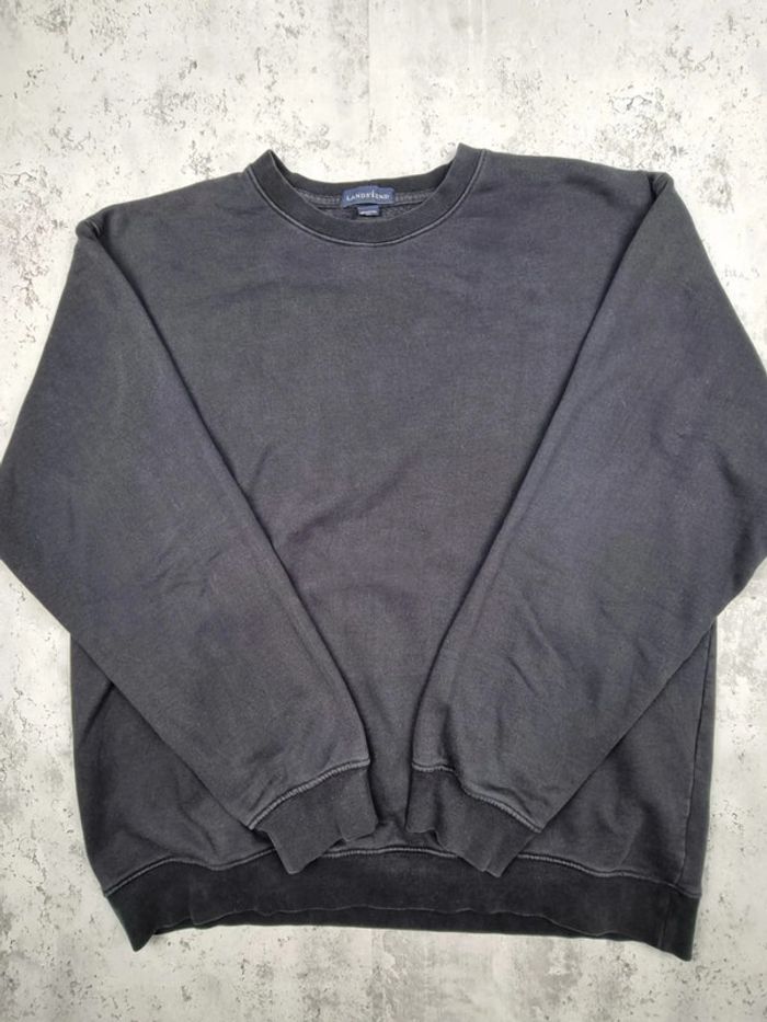Sweat col rond Lands’ End noir – Taille L Homme - photo numéro 3