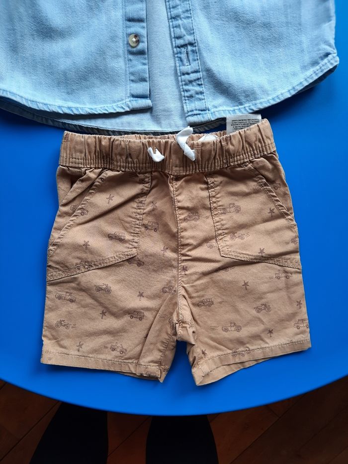 Ensemble chemise +Short en coton H&M 12 mois ou 80 cm - photo numéro 5