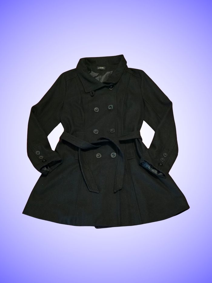 Manteau Mi-long Noir Taille 46 XXXL Sarl Victorj'