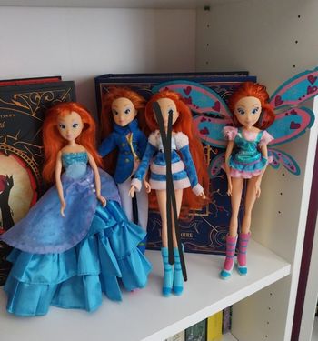 3 poupées Winx Bloom Believix Bal des Princesses Princesse Glamour L'Aventure Magique Smoby
