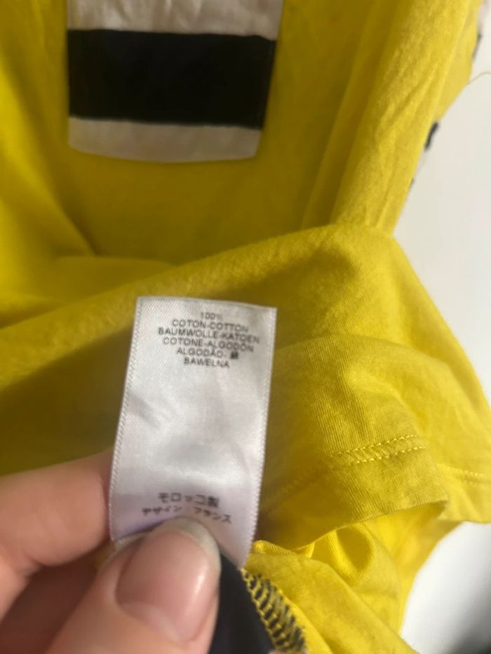 Joli t-shirt jaune et rayures • style Petit Bateau • Taille M - photo numéro 7