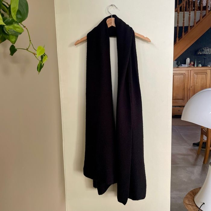 Écharpe noire Bizzbee en grosse maille unisexe Longue et chaude Parfaite automne/hiver V066 - photo numéro 4