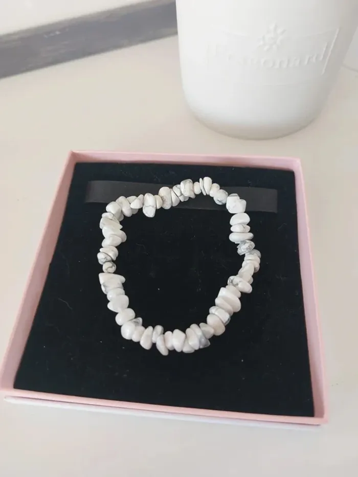 Bracelet pierres naturelles howlite - photo numéro 2