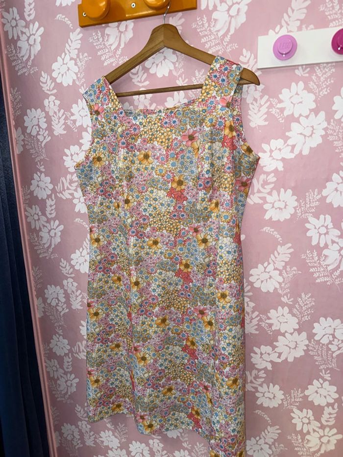 Robe vintage à fleurs 70 - photo numéro 2